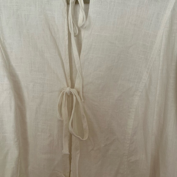 H&M Linen Puff Sleeve Mini Dress in Women’s XL - Picture 6 of 7